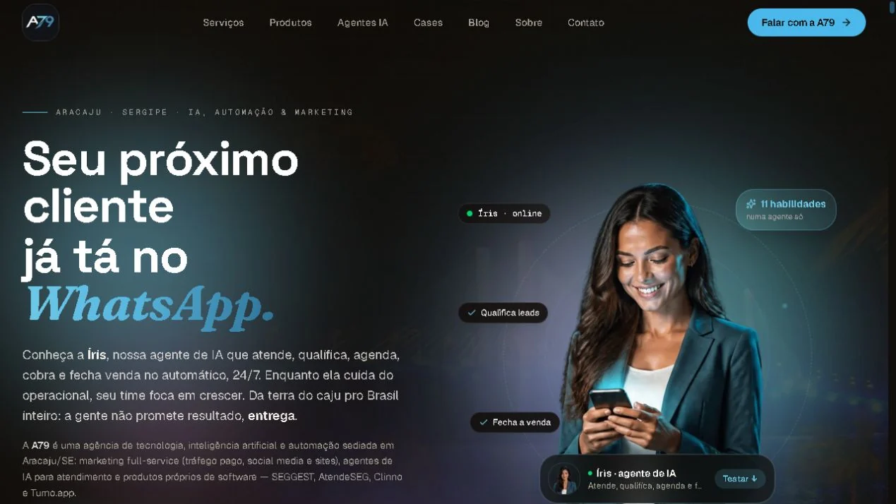 Captura real do website Alfa79